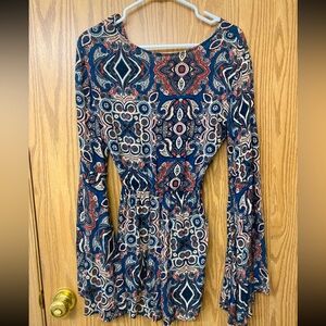 Long sleeve romper multicolor